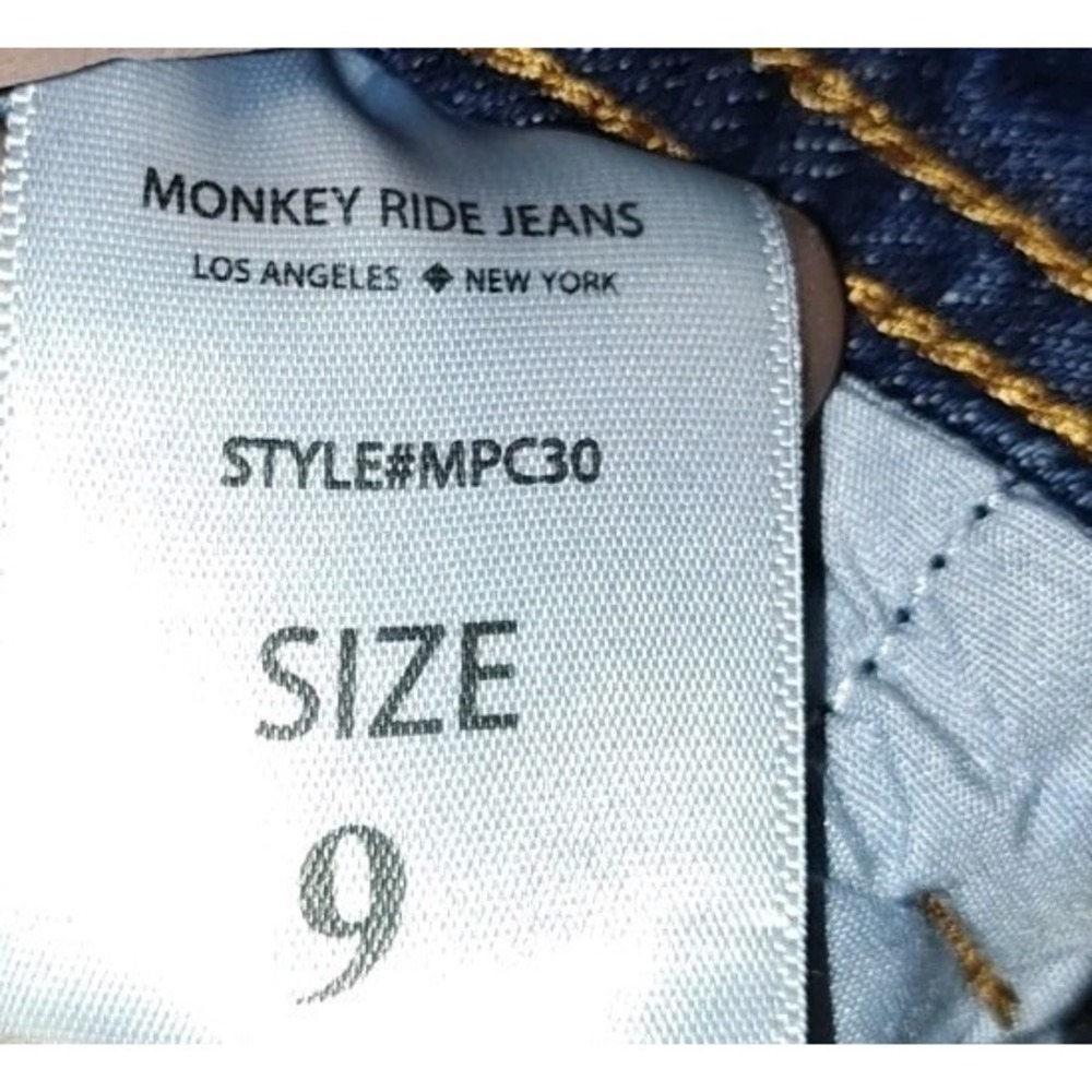 Monkey Ride Jeans Womens Size 9 Carpenter Utility Wide Leg Dark Wash Denim - Picture 12 of 13